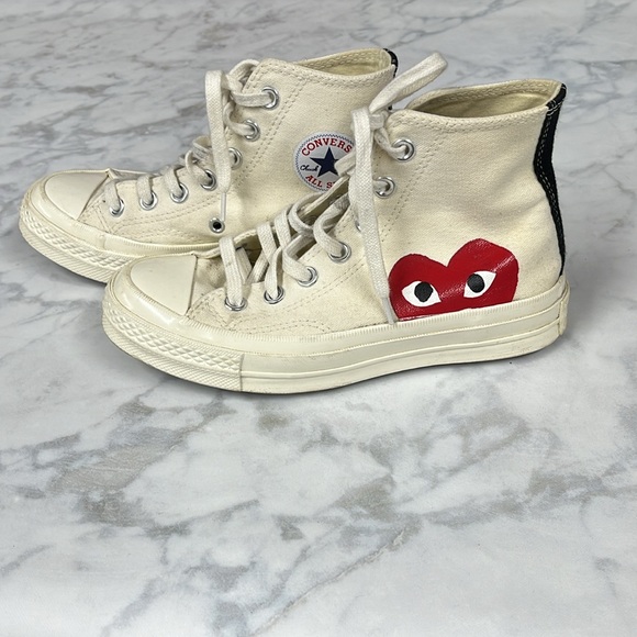 Converse Play Comme des Garcon High Top Sneakers - Picture 4 of 9